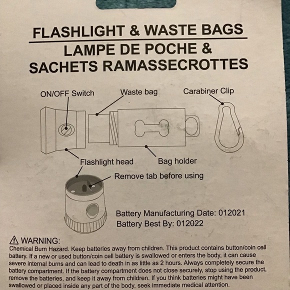 NWT 2 Greenbrier Kennel Club LED Flashlight & Waste Bags Holder / 15 waste bags - Picture 3 of 4